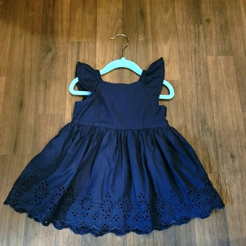babyGap Baby Girls Cap Sleeve Scallop Eyelet Dress